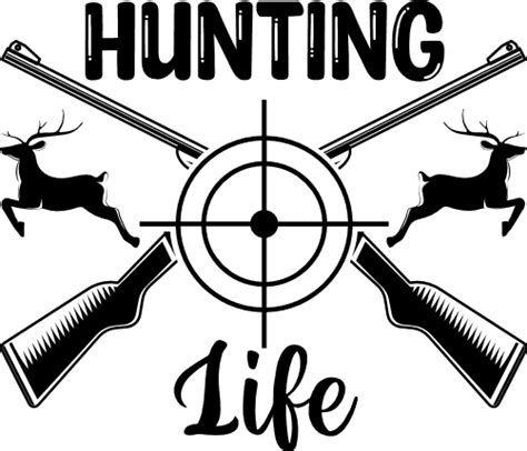 Hunting Life Crossed Rifles And Target Free Svg File Images Svg Heart