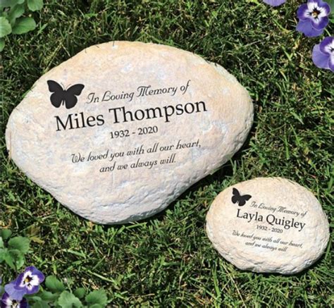 In Loving Memory Butterfly Garden Stone The Condolences Store