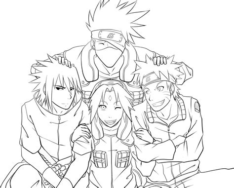Naruto Team 7 Coloring Pages
