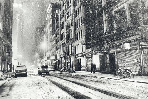 Snow New York City Winter Night Photograph By Vivienne