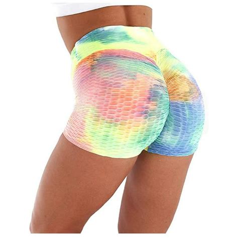 aoliks aoliks women workout booty shorts high waist scrunch gym shorts butt lifting hot pants