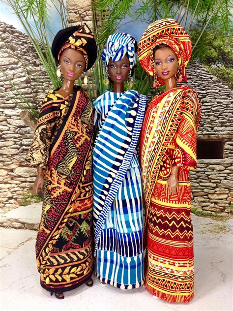 africa styled barbies style africain art africain african dolls african american dolls