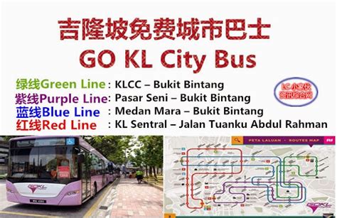 吉隆坡免费巴士 （go Kl City Bus）路线图和详情