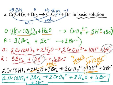 Balancing Redox In Basic Solution Science Chemical Reactions