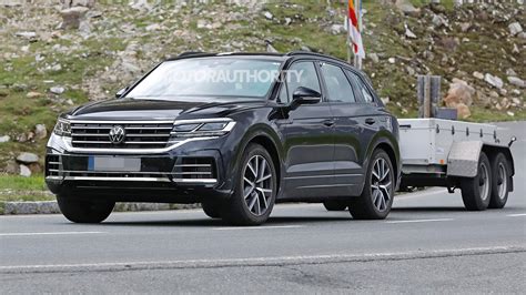 2023 Volkswagen Touareg Spy Shots And Video Mild Update For Mid Sizer