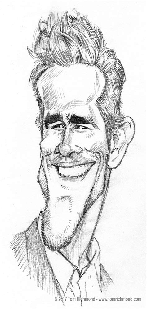 Sketch Othe Week Ryan Reynolds Caricature Sketch Caricature
