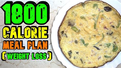 1800 Calorie Meal Plan Weight Loss Youtube