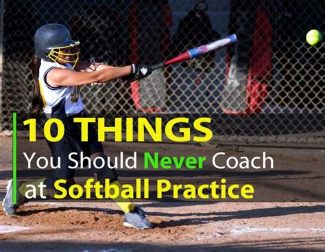 Now, filling out your play sheet just got a whole lot easier. 10 Things You Should Never Coach at Softball Practice ...
