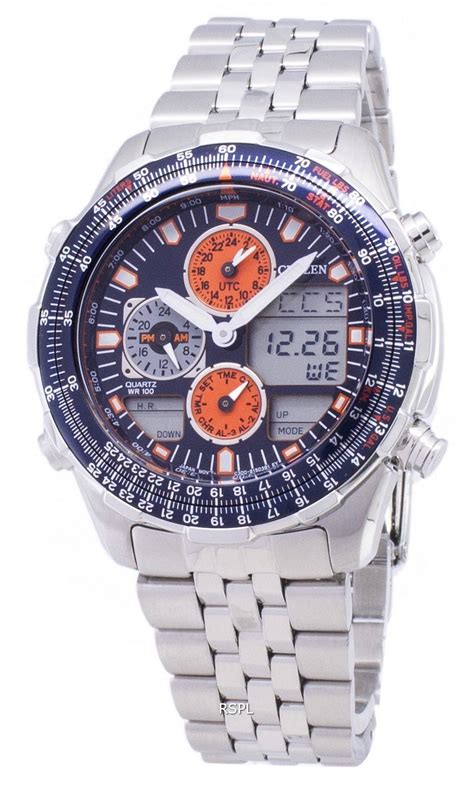 Citizen Navihawk Pilot Jn0121 82l Chronograph Mens Watch Citywatches