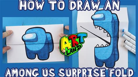 How To Draw An Among Us Surprise Fold Youtube