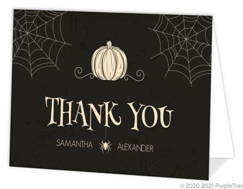 Paper And Party Supplies Thank You Cards Halloween Thank You Cards Etna