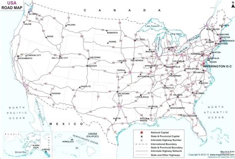 Us Map With Interstates And Cities World Of Light Map
