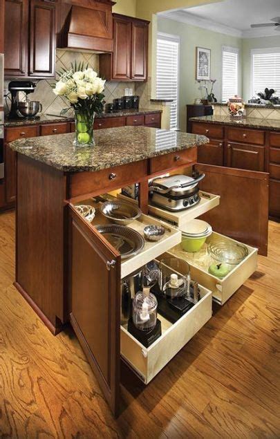 This kitchen island is made from a surprisingly simple frame built around two stock cabinets, and can be sized to fit any base cabinets by changing only one measurement. Best Kitchen Island Organization 44 Ideas | Kitchen island storage, New kitchen cabinets, Diy ...