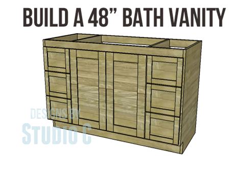Scaled printable plans of many parts in pdf and jpeg, a4 format. DIY Woodworking Plans to Build a 48″ Bath Vanity