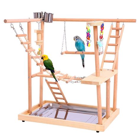 This diy bird feeder is a little more involved, but it will last longer than the first two projects. Climbing and Chewing Toys Wood Parrot Play gym with Swing | Shopee Malaysia