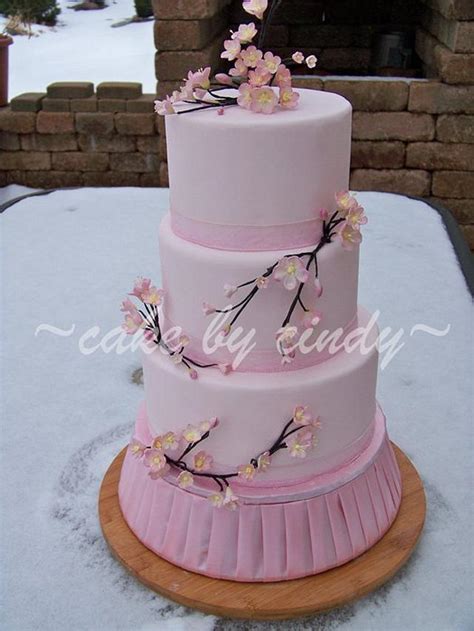 Cherry Blossom Cake Decorated Cake By Cindy Gleason Cakesdecor