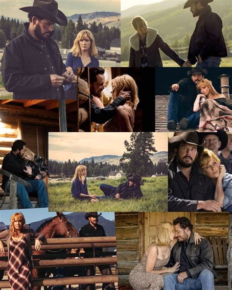 Beth And Rip Yellowstone Collage Tv Show Dutton Ranch Love Story