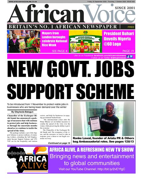 African Voice Ambassadors Unveiled African Voice Newspaper