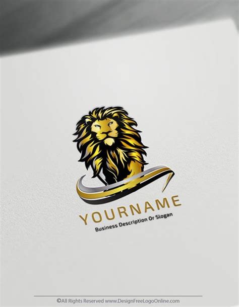 Make Logos For Free With Our Modern Lion Logo Maker