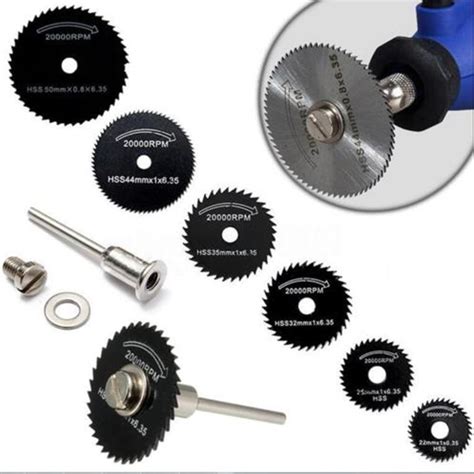 7pcs Rotary Cuttermini Hss Circular Saw Disc Blades For Hobby Drills