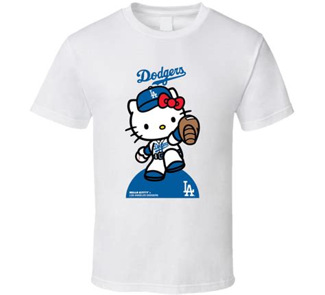 Dodgers Fans Hello Kitty T Shirt Hello Kitty T Shirt Hello Kitty Dodgers Fan