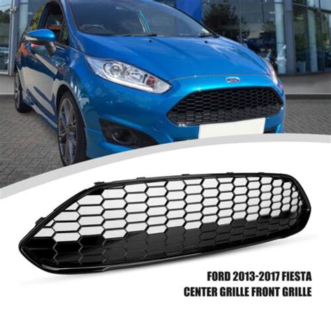 For Ford Fiesta Mk75 2013 2017 Front Bumper Honeycomb Grille Black