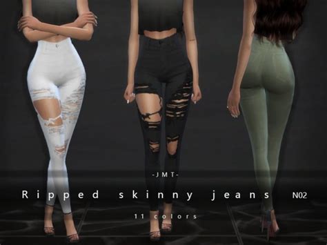 The Sims Resource Ripped Skinny Jeans N02 By Jmt Sims 4 Downloads