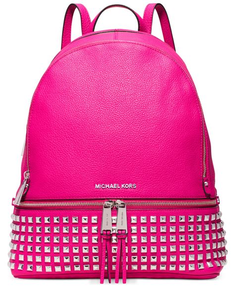 Michael Kors Michael Rhea Zip Large Studded Backpack In Pink Lyst