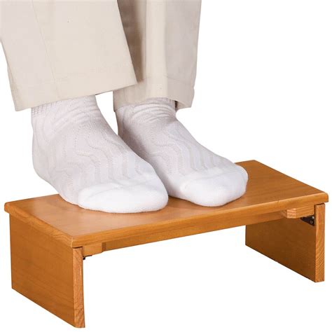 Folding Footrest Wooden Foot Stool Portable Foot Rest Easy Comforts