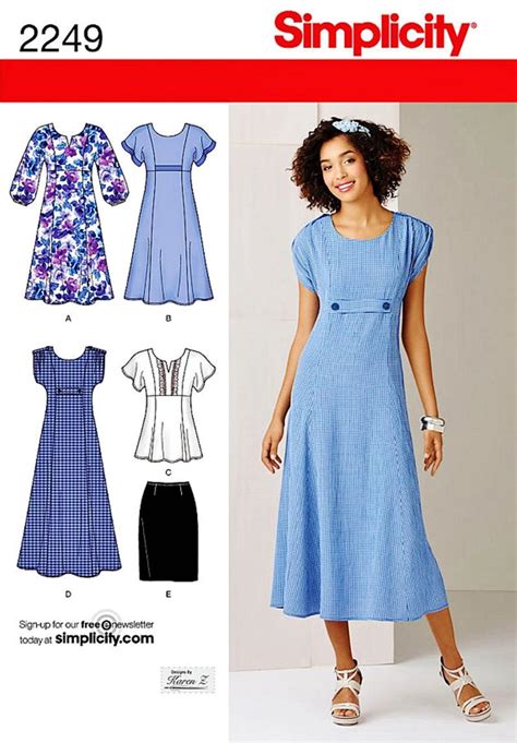 Sewing Pattern Womens A Line Dress Pattern Pullover Tunic Top Pattern