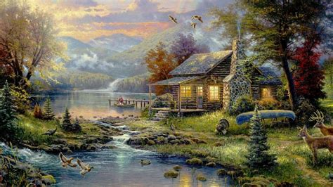 Natural Scene Painting Beautiful 1920x1080 Wallpaper