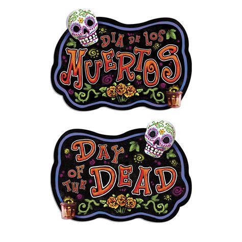 Day Of The Dead Sign Cut Outs General Decorations Dandf Party