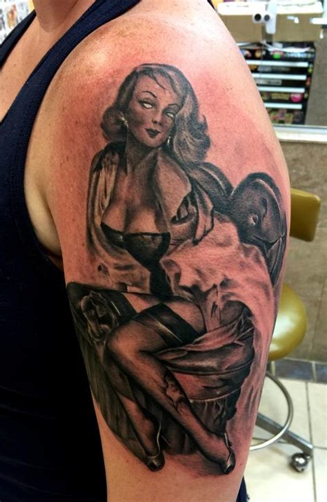 Zombie Pin Up By Chad Pelland Tattoos