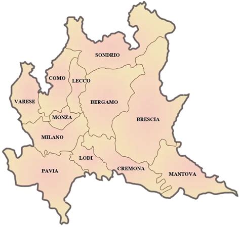 Province Map Of Lombardy •