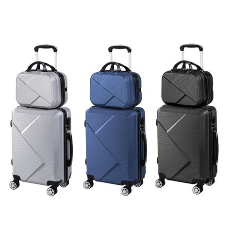 2pcs 20travel Luggage Set Baggage Trolley Carry On Suitcase Vanity Bag