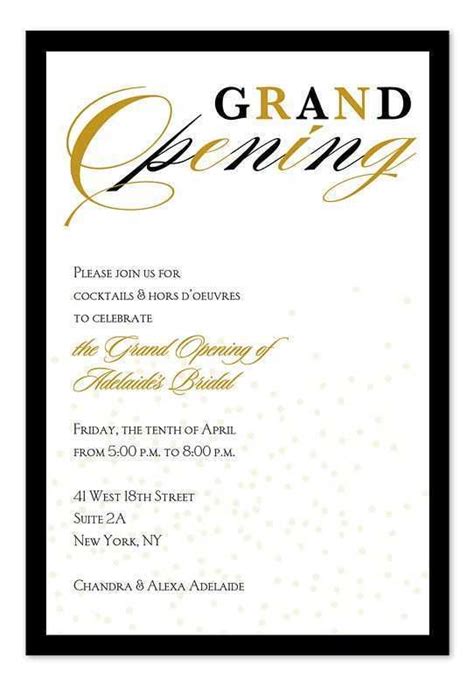 Invitation Cards Templates For New Office Opening Cards Design Templates