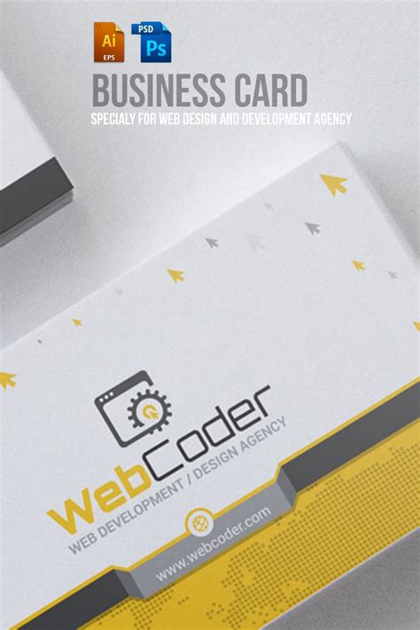 business card design  web design  developer psd template psd