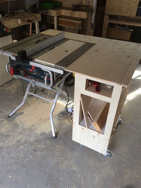 Table Saw Station Diy Wood Working Table Saw Workbench