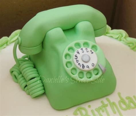 Retro Rotary Phone Cake Topper Cake Toppers Cake Designs Birthday
