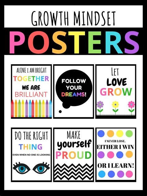Growth Mindset Posters Encourage Your Students To Grow Towards Success