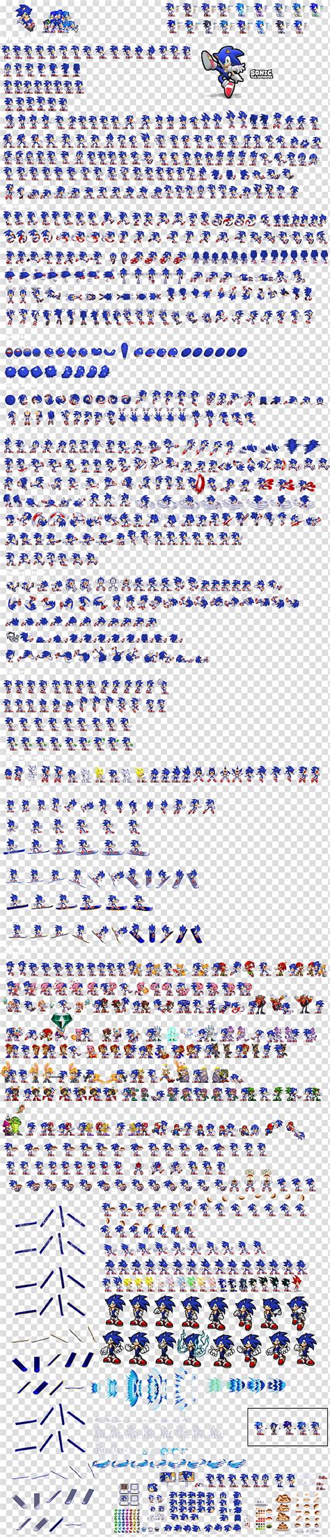 Sonic Classic Modern Mix Ultimate Sprite Sheet Transparent Background