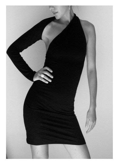 one shoulder long sleeved little black dress fashion little dresses