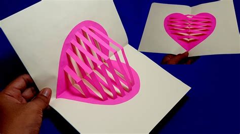 Pop up greeting cards are cards that pop out with a fun design when you open the card. How to Make Heart Pop Up Card - Making Valentines Day Pop ...