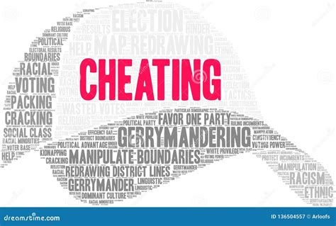 Cheating Word Cloud Stock Vector Illustration Of Districts 136504557