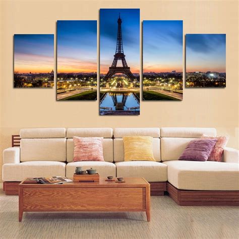 Find the art that speaks to you and your living room. 5 Pcs Landscape Painting Canvas Wall Art Picture Home ...