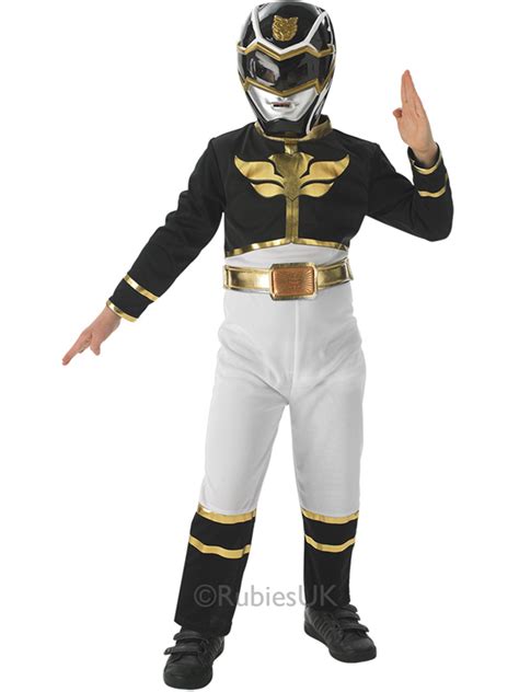 Boys Power Ranger Mega Force Black Costume Power