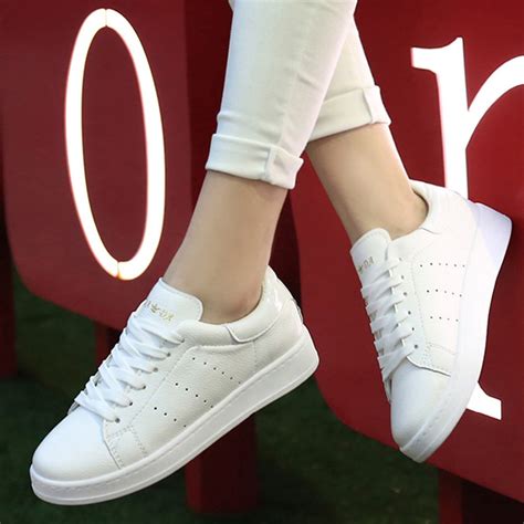 2017 New Style White Womens Shoes Casual Single Shoes Breathable Flats
