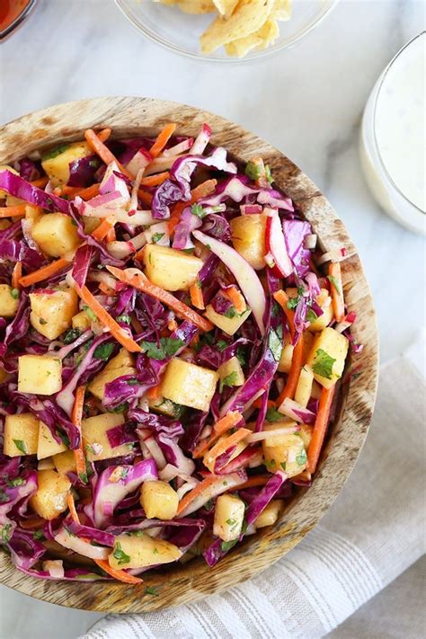 Pineapple Coleslaw Tangy And Delicious Fit Foodie Finds
