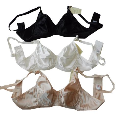 Panasilk 3pcs Womens Silk Bra Comfortable Underwire Solid 38a 40a 42a 44a 46a In Adhesive Bras