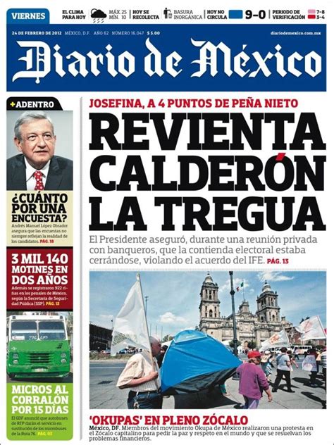 Periódico Diario De México México Periódicos De México Edición De